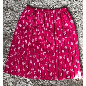 Volup vintage hot pink w/ white bows skirt
